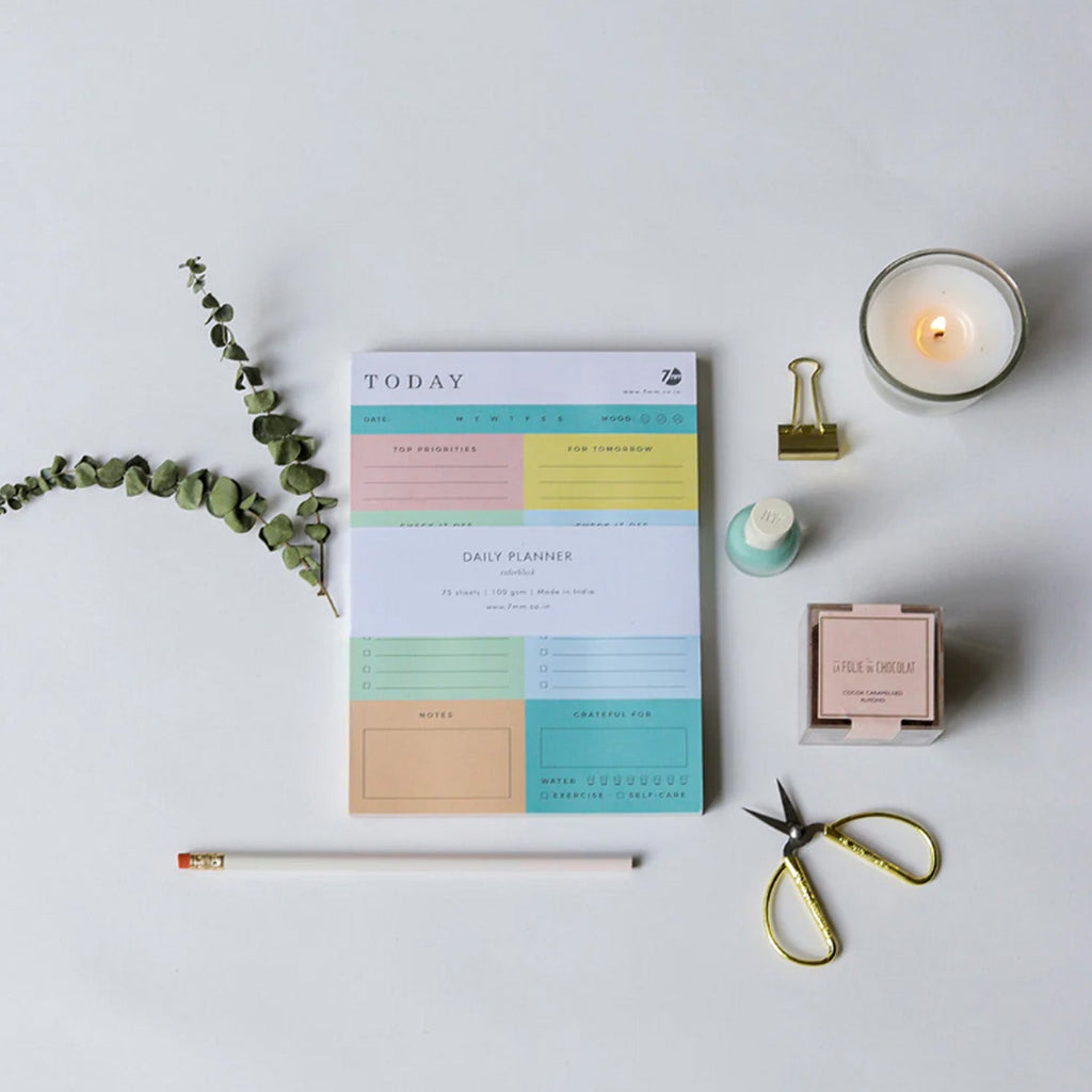 7mm Daily Colorblock Notepad - A5