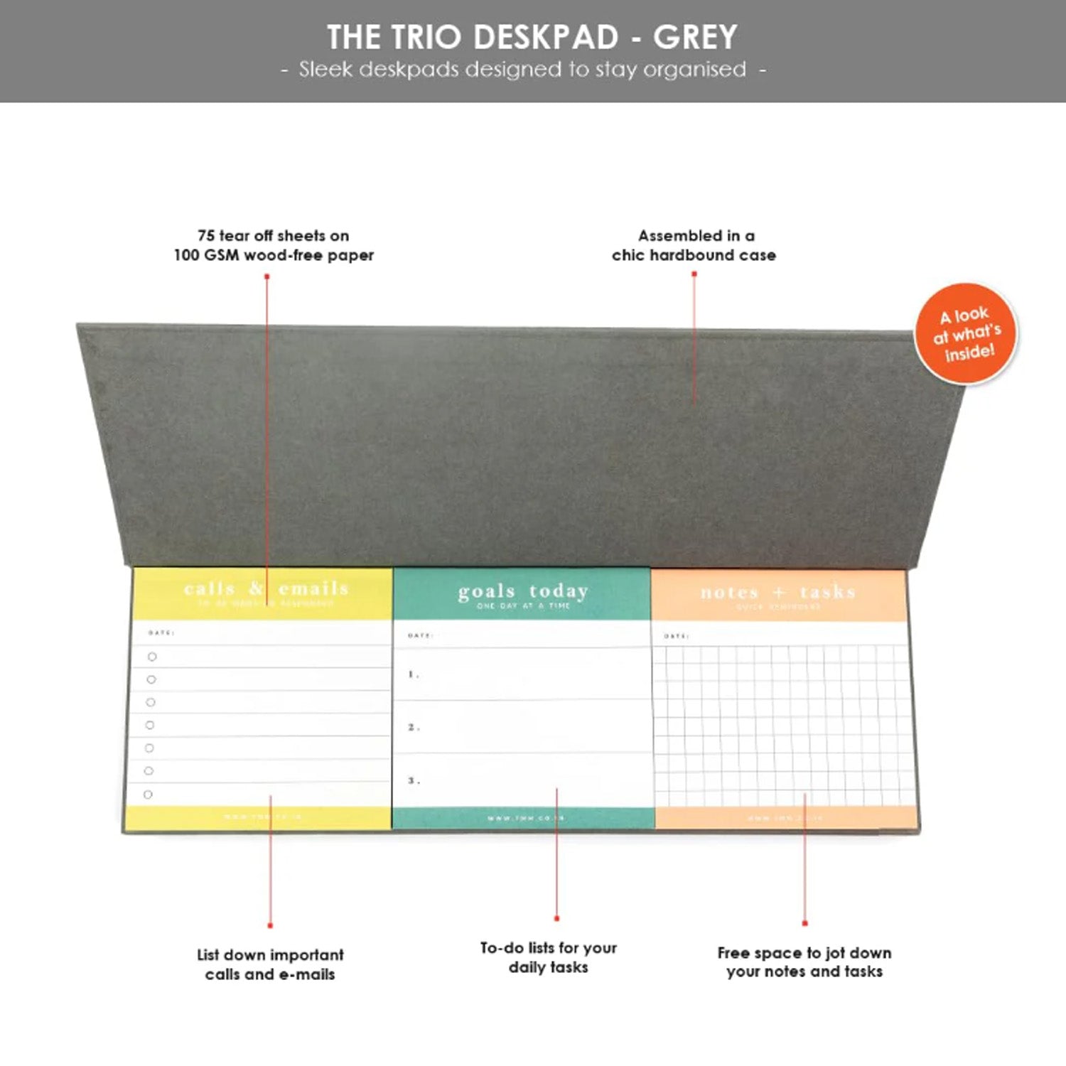 7mm Trio Deskpad - Grey