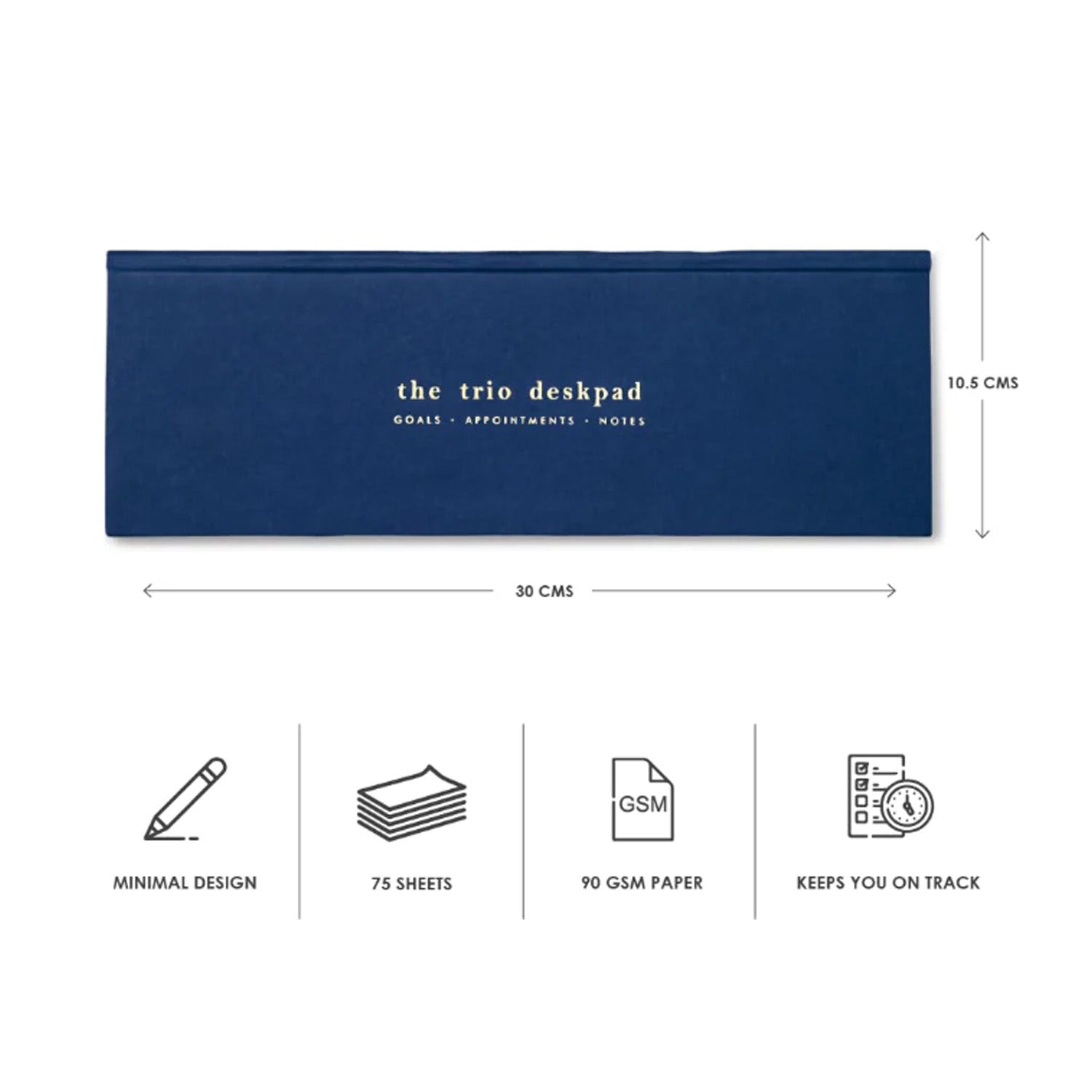 7mm Trio Deskpad - Navy