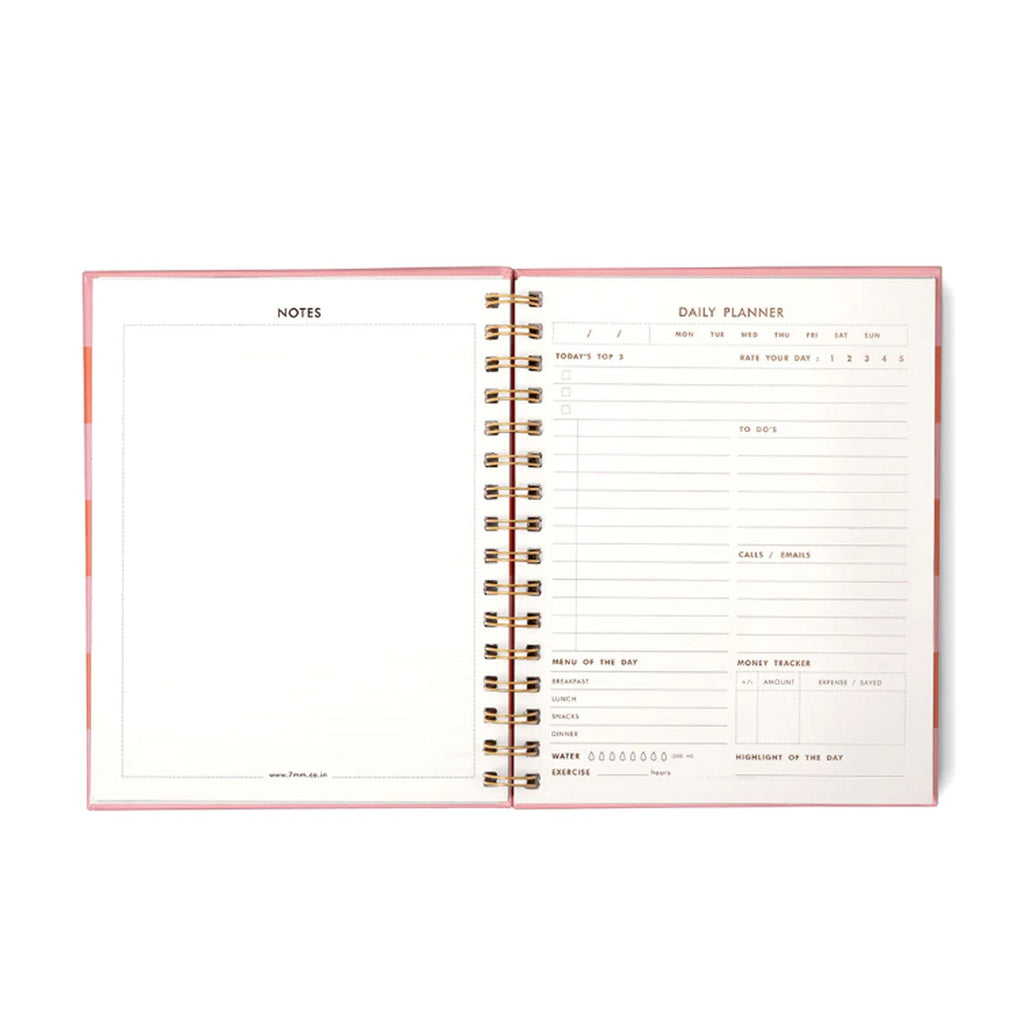 7mm Undated Daily Planner - Blush & Bloom