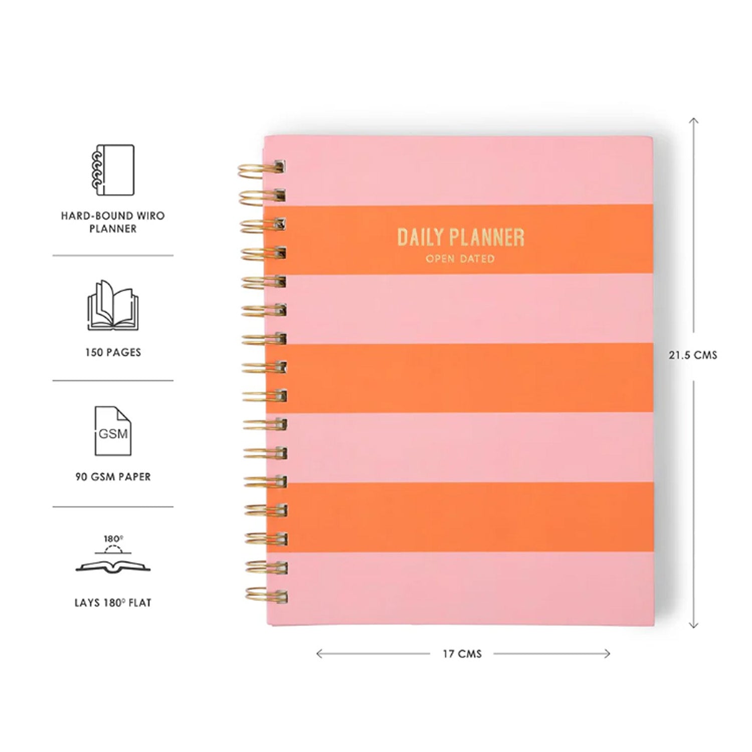 7mm Undated Daily Planner - Blush & Bloom