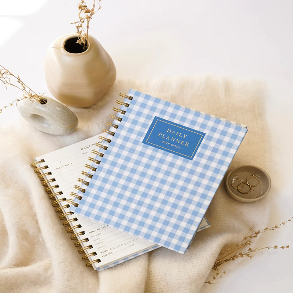 7mm Undated Daily Planner - Checkered Skies