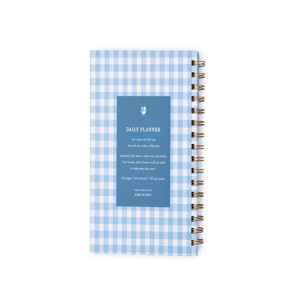 7mm Undated Daily Planner - Checkered Skies