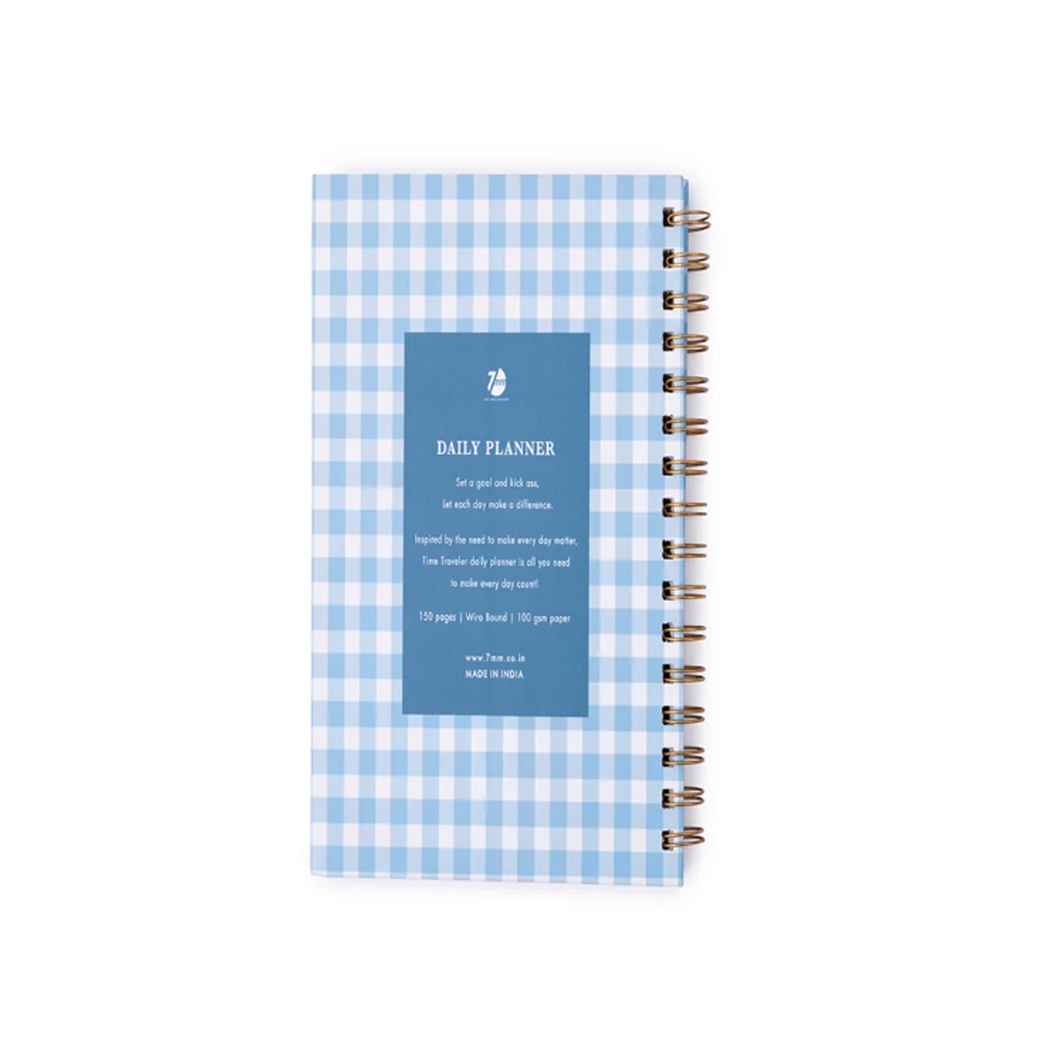7mm Undated Daily Planner - Checkered Skies