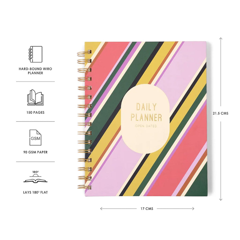 7mm Undated Daily Planner - Retro Glam