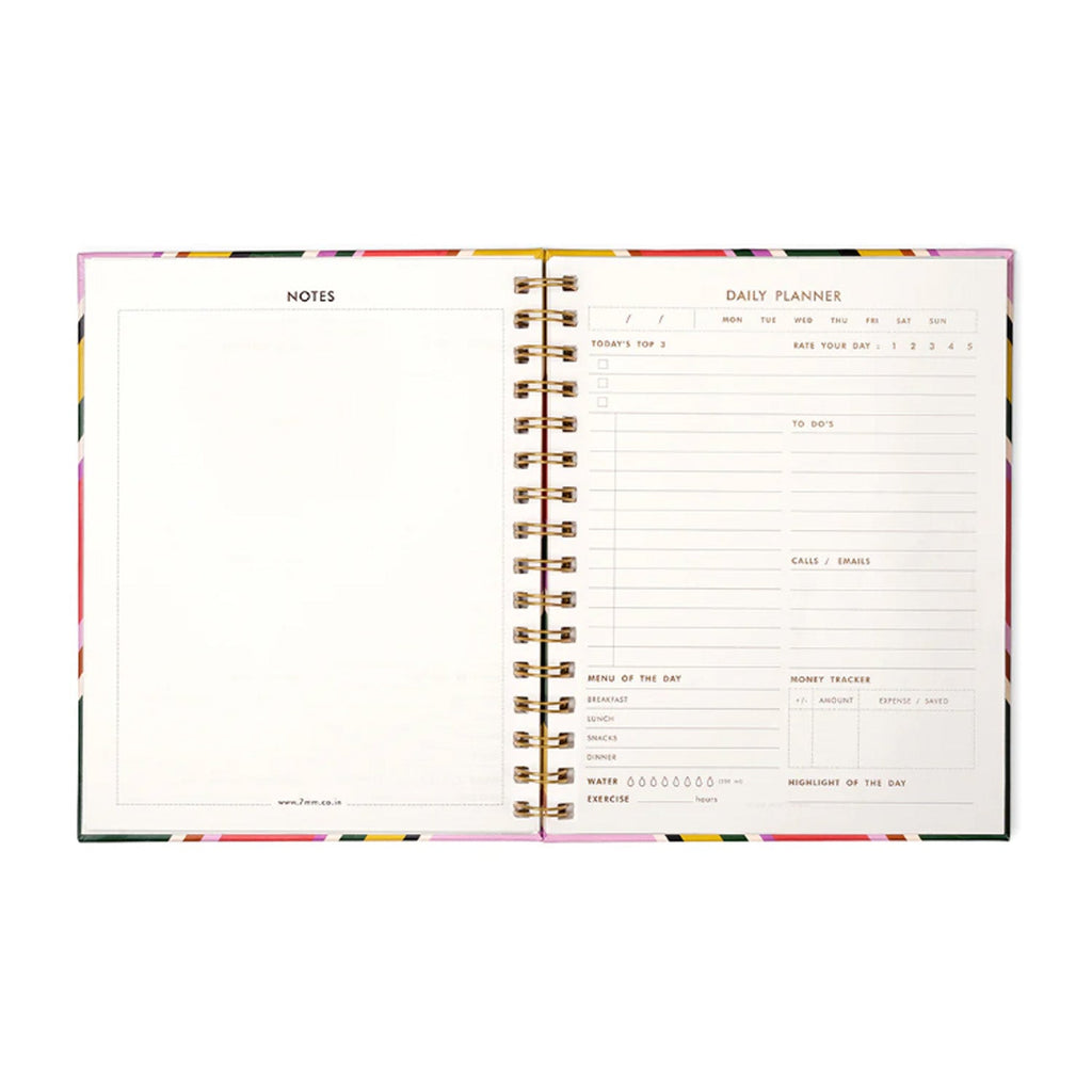 7mm Undated Daily Planner - Retro Glam