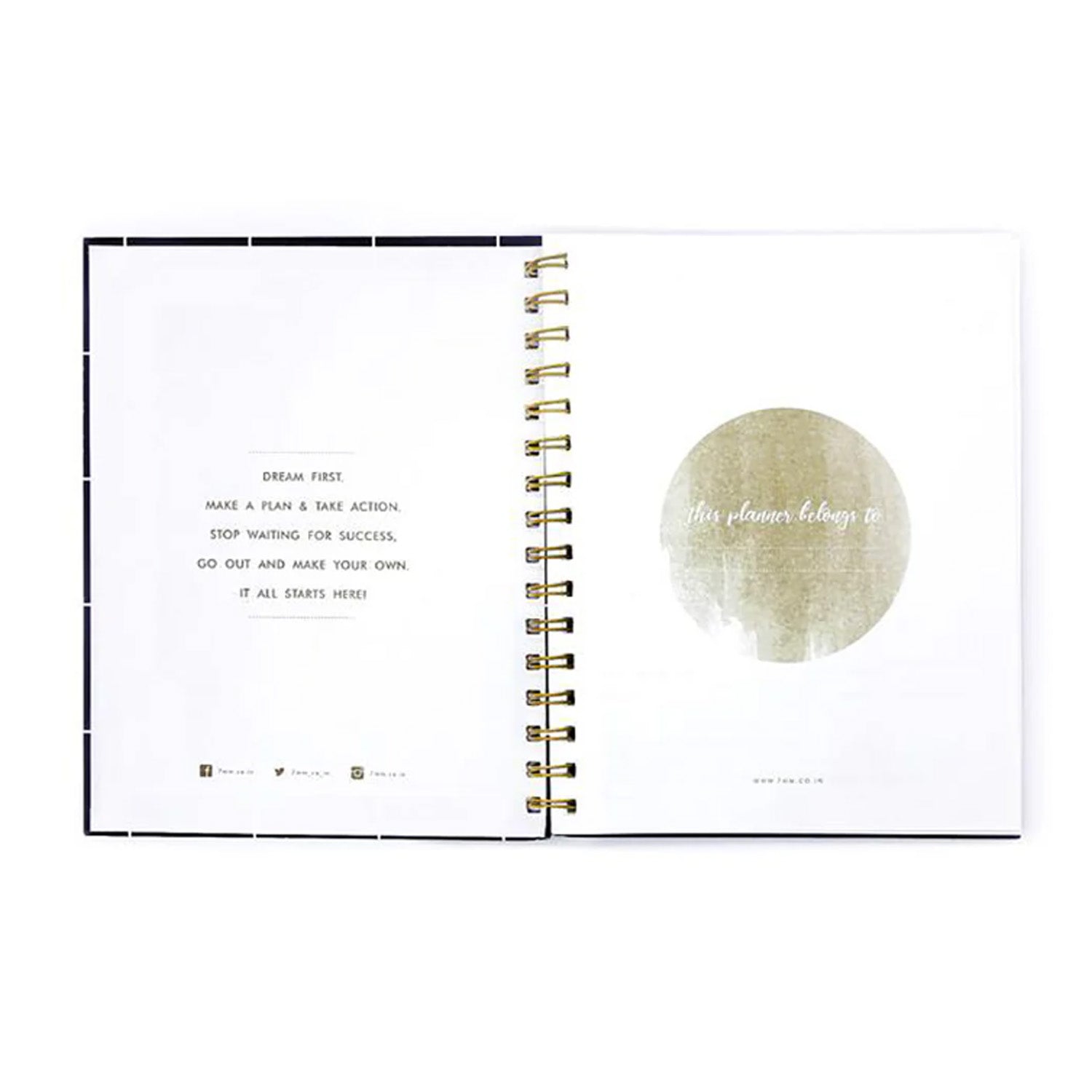 7mm Undated Daily Planner - Squares