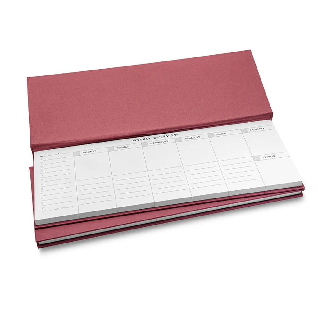 7mm Undated Weekly Planner - Burgundy