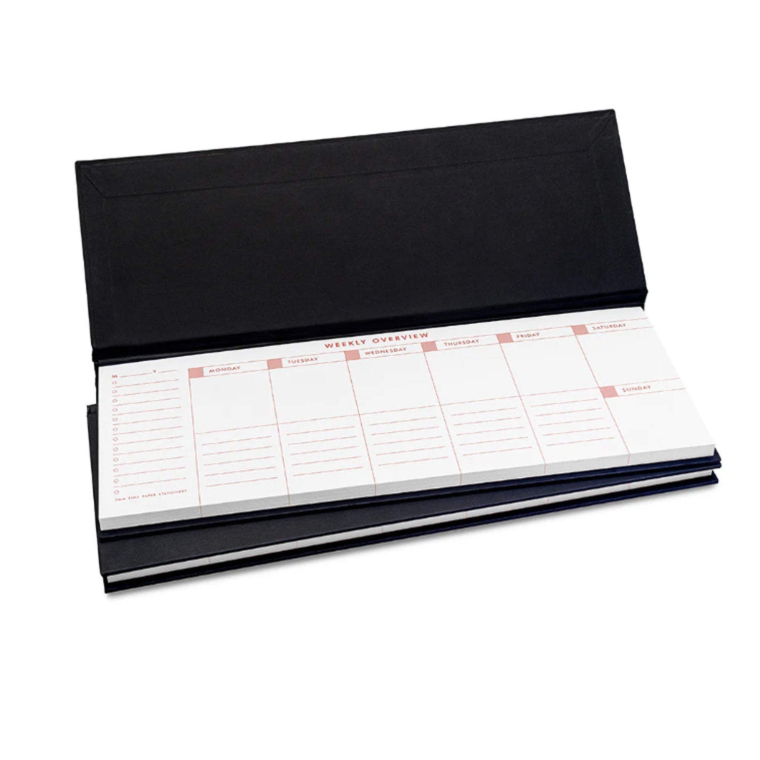 7mm Undated Weekly Planner - Charcoal