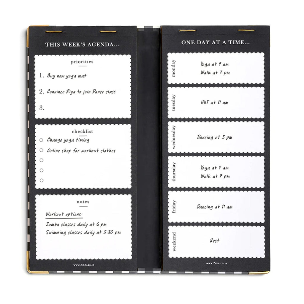 7mm Undated Weekly Planner - Checkmate