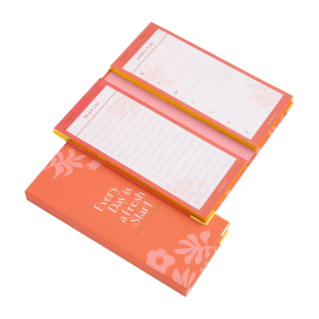 7mm Undated Weekly Planner - Coral Rush