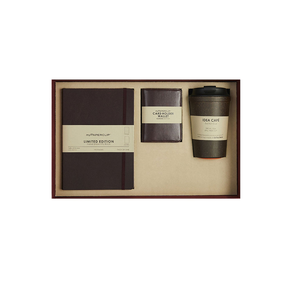 Aartbox Gift Set - myPAPERCLIP Limited Edition Notebook + myPAPERCLIP Card Holder Wallet + Arti Art Suction Cup