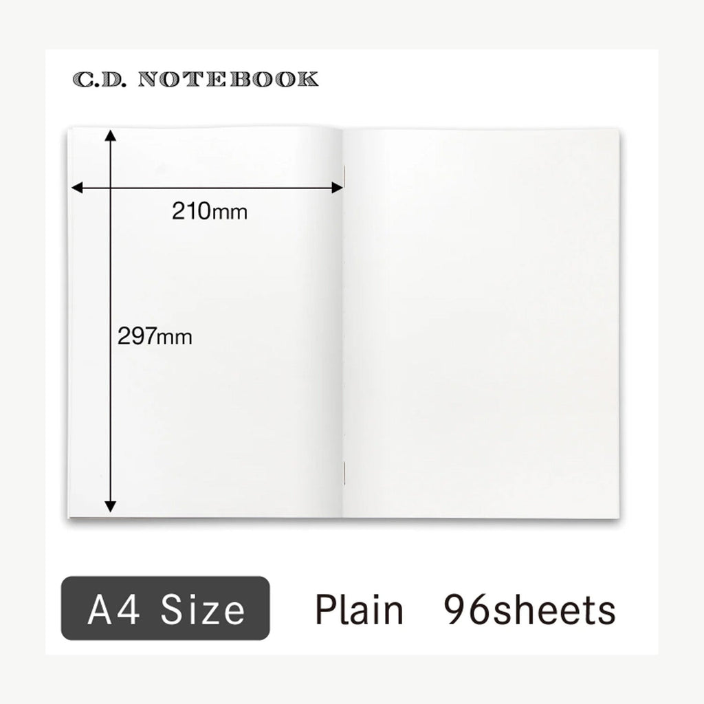 Apica Premium CD Notebook - Black - A4 - Plain