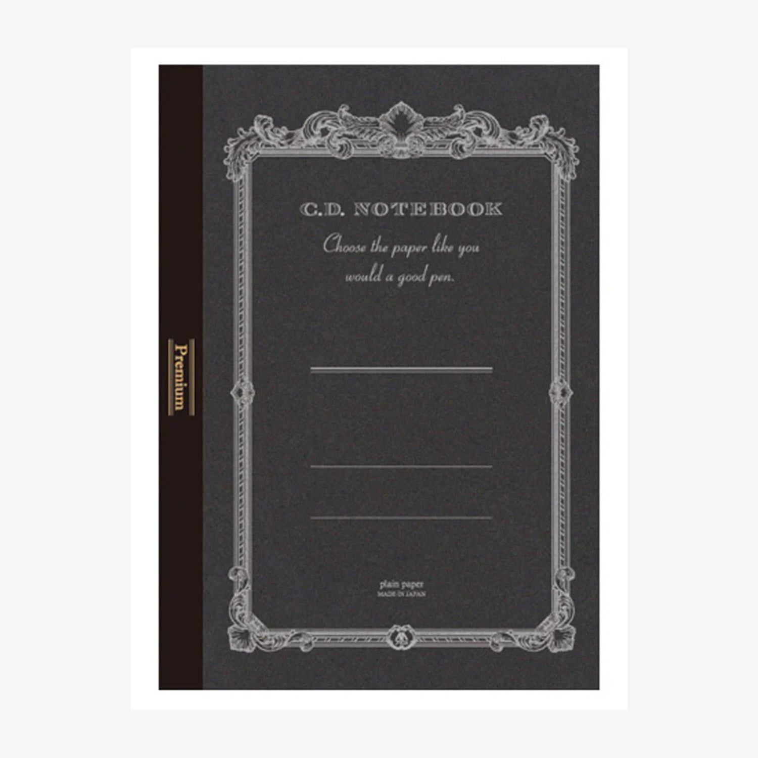 Apica Premium CD Notebook - Black - A5 - Plain