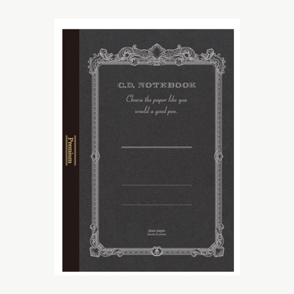 Apica Premium CD Notebook - Black - B5 - Plain