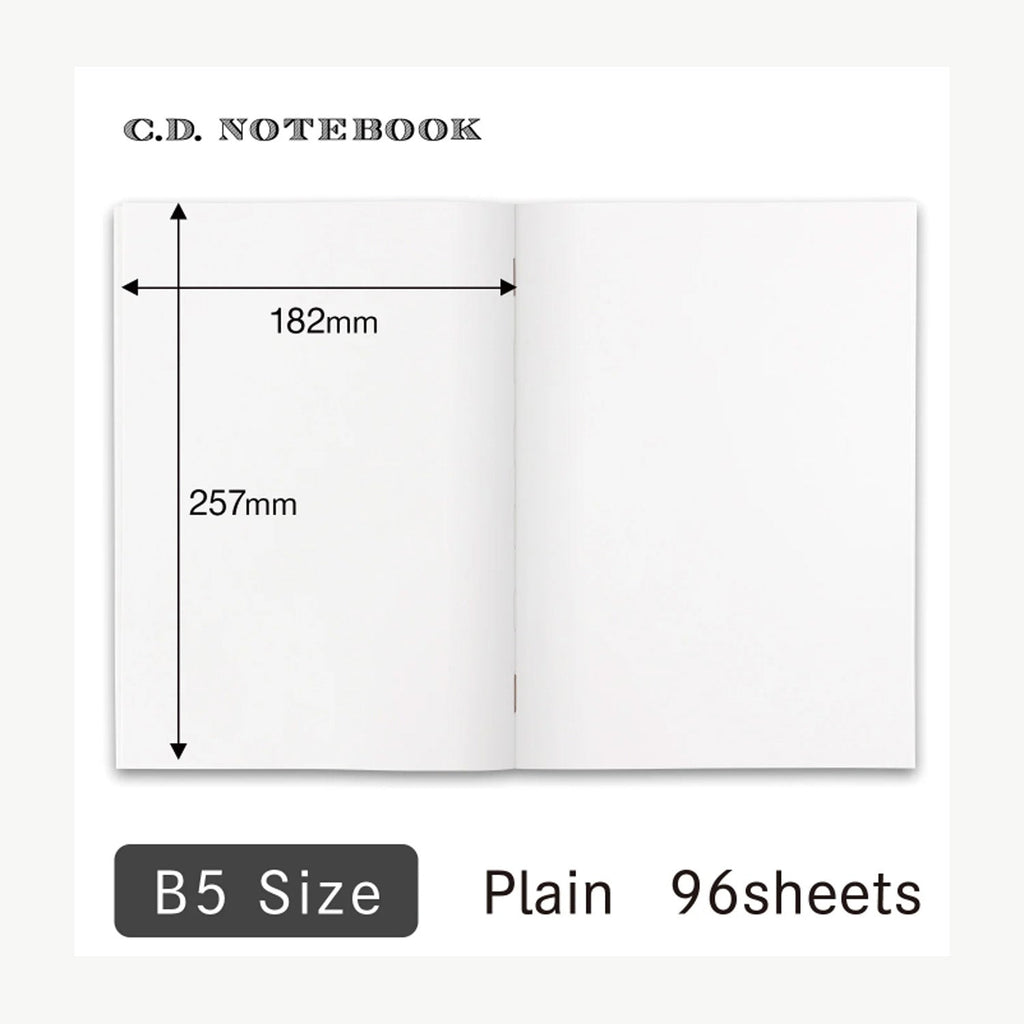 Apica Premium CD Notebook - Black - B5 - Plain