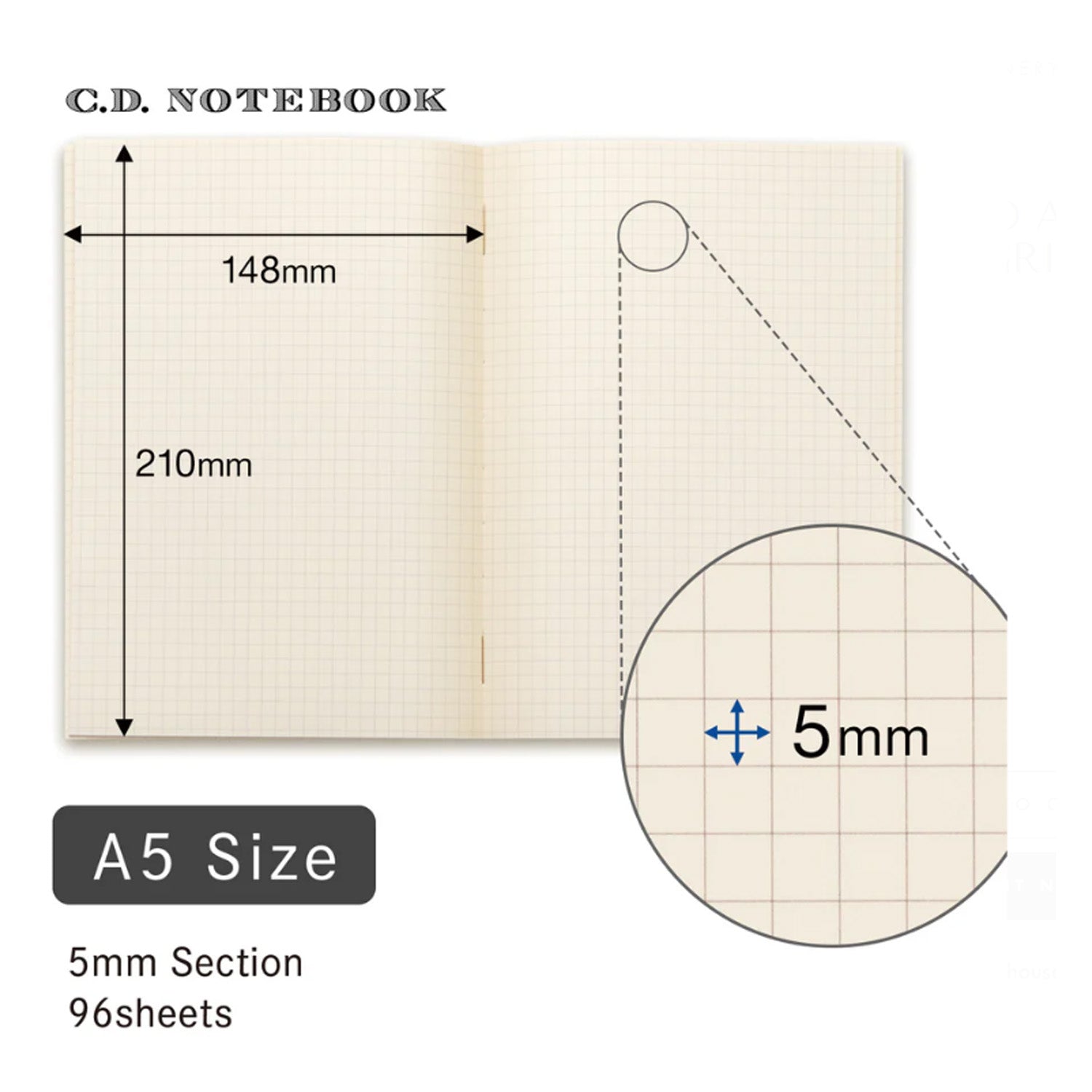 Apica Premium CD Notebook - Golden - A5 - Squared