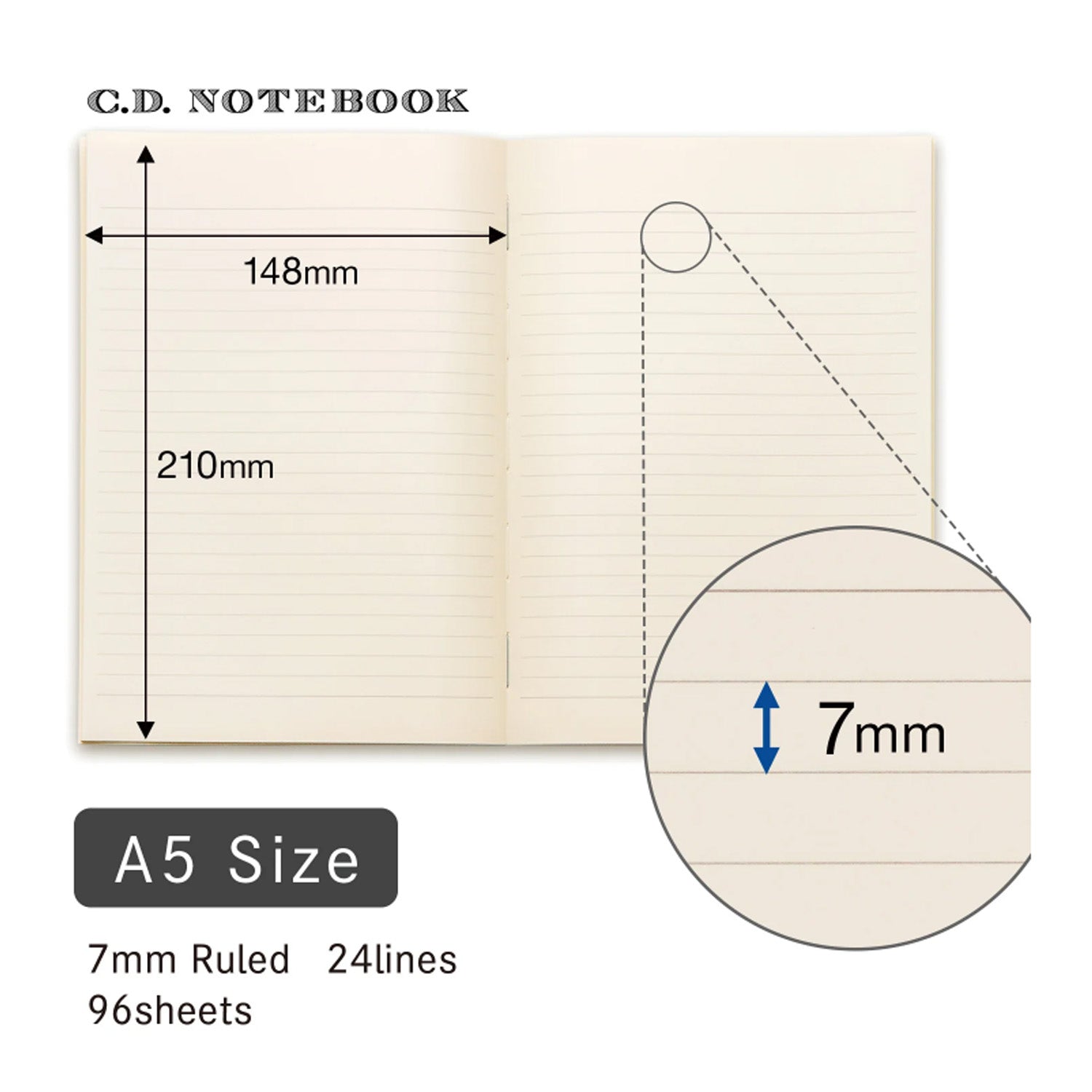 Apica Premium CD Notebook - Grey - A5 - Ruled