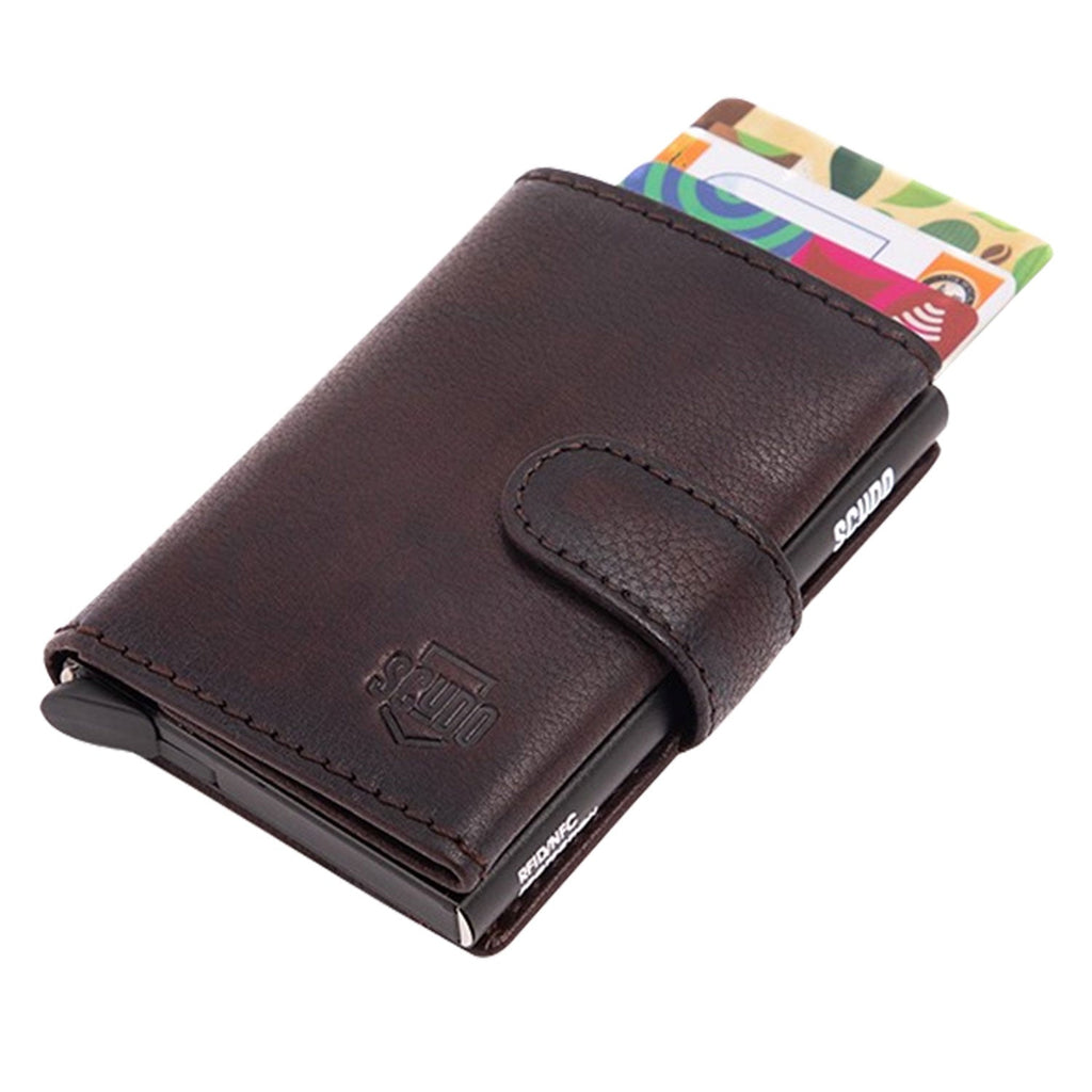 Scudo Burnished Slim Wallet - Brown