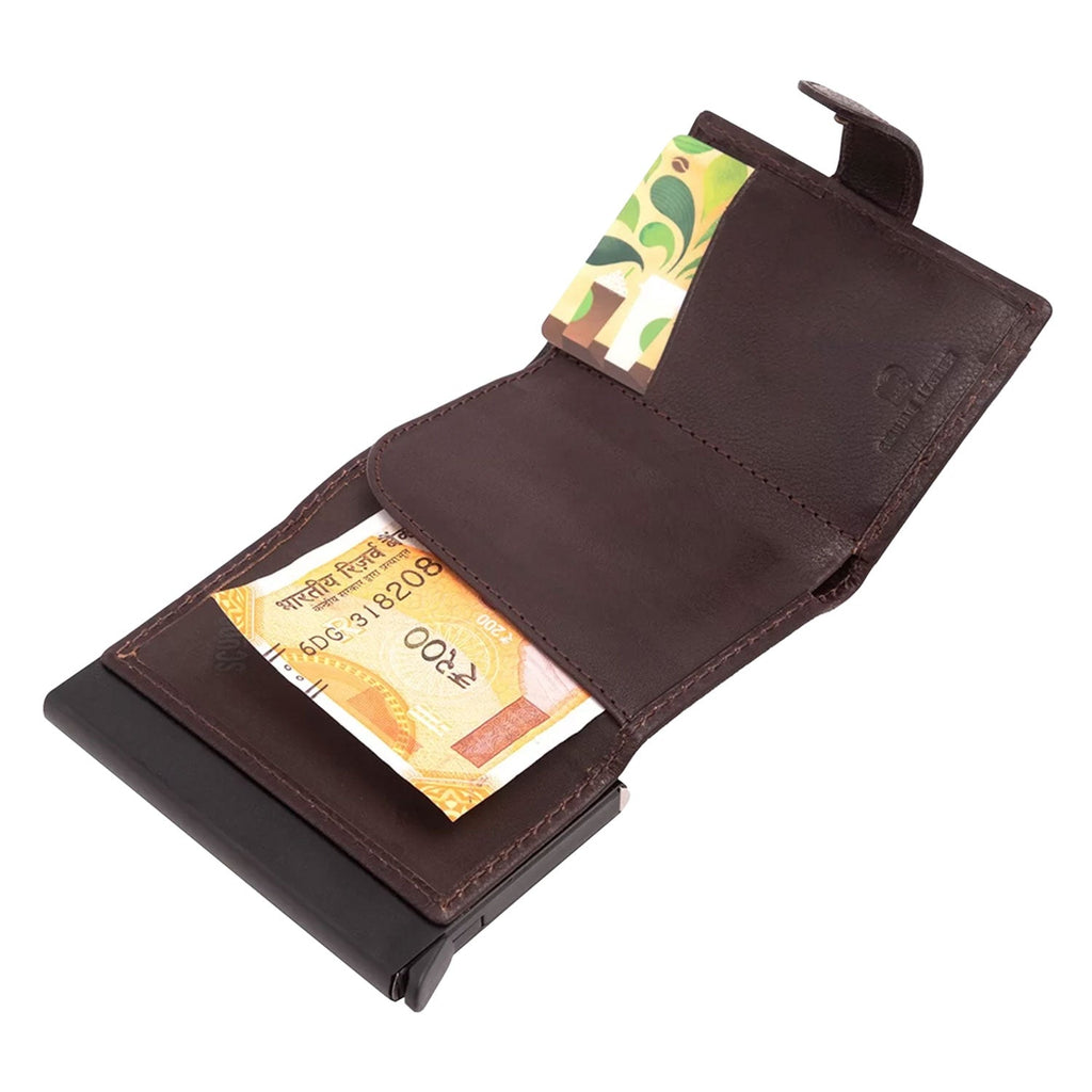 Scudo Burnished Slim Wallet - Brown