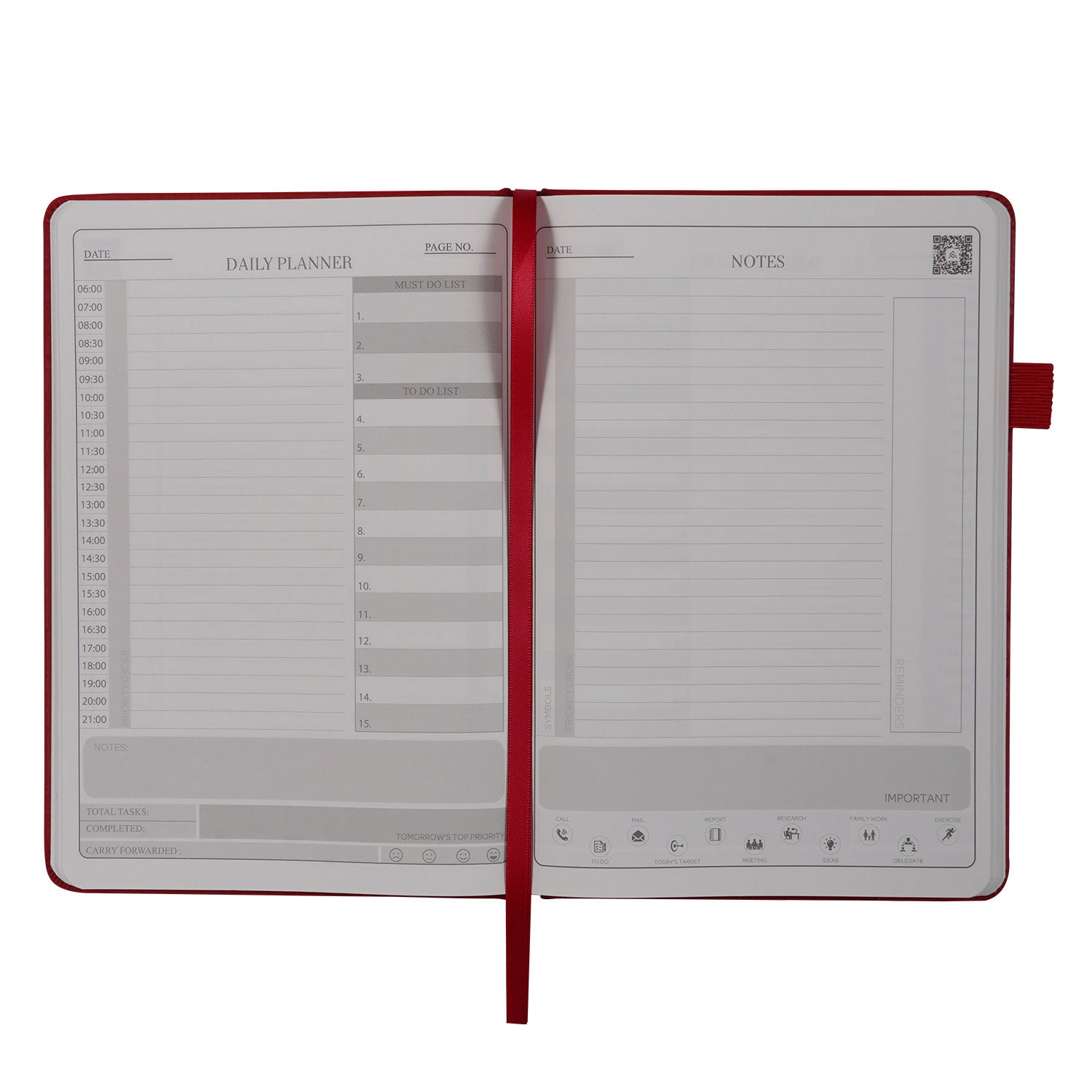 Dexter Smart Premium Erasable & Reusable Eco-Friendly Red Notebook - A5, Ruled