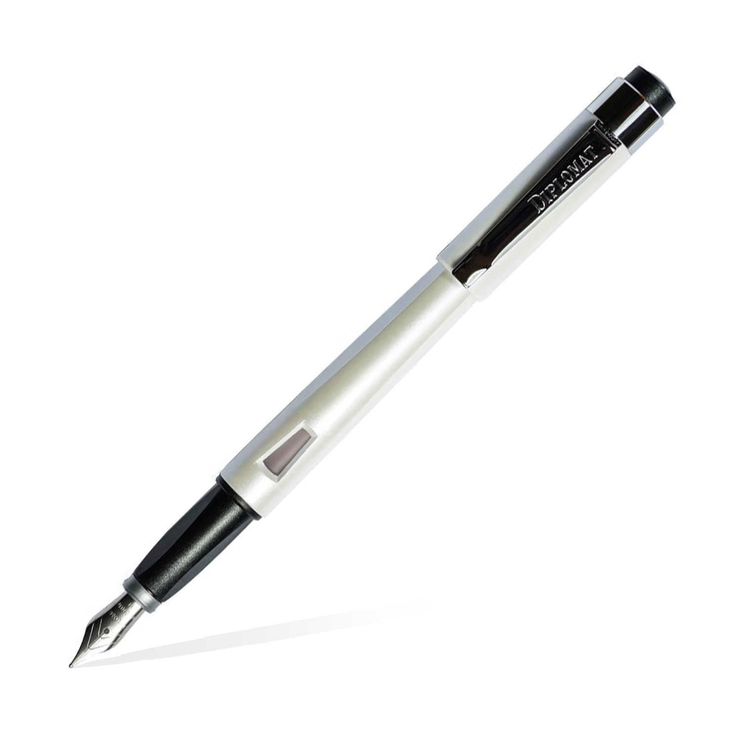 Diplomat Magnum Fountain Pen - Pearl White