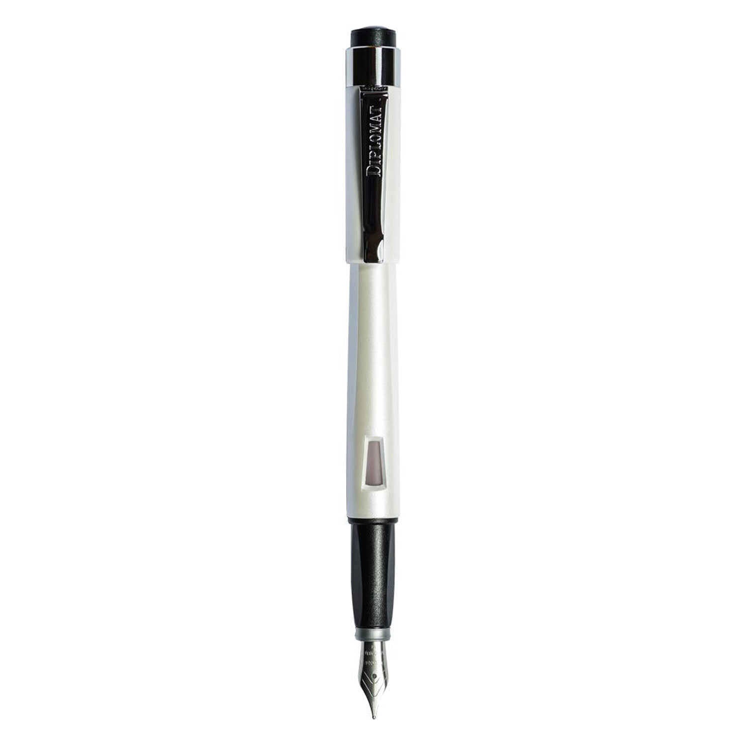 Diplomat Magnum Fountain Pen - Pearl White