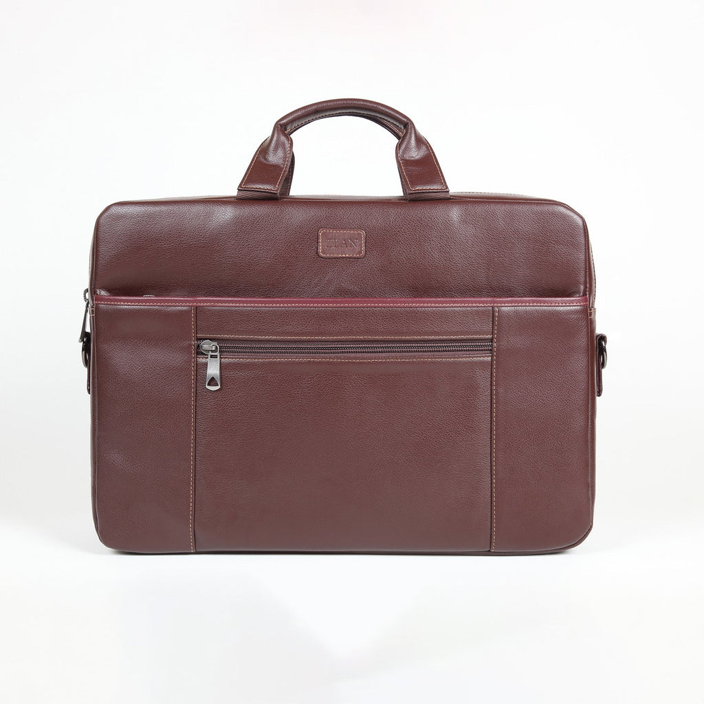 Elan Foam Business Laptop Bag - Brown
