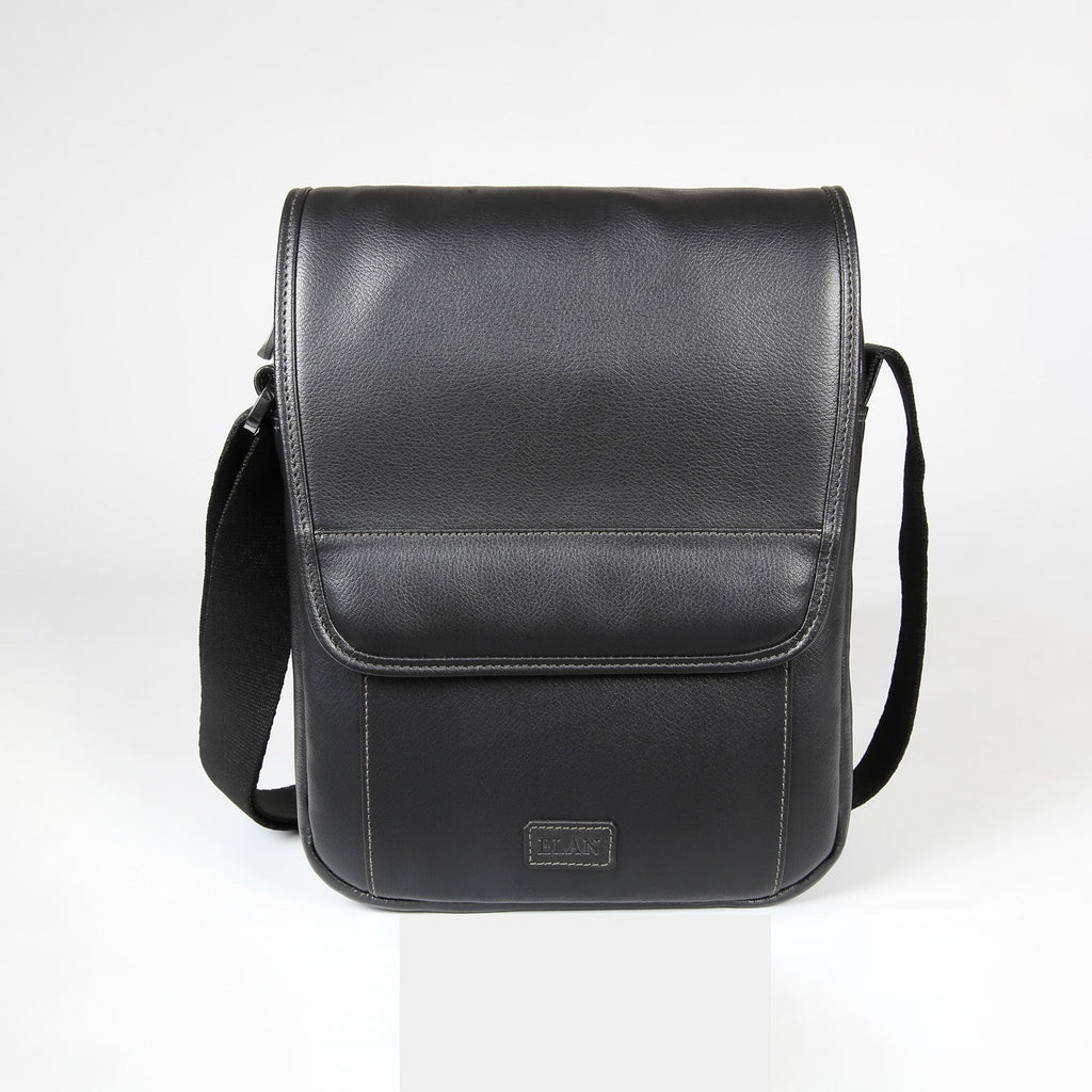 Elan Foam Shoulder Bag with Flap - Black