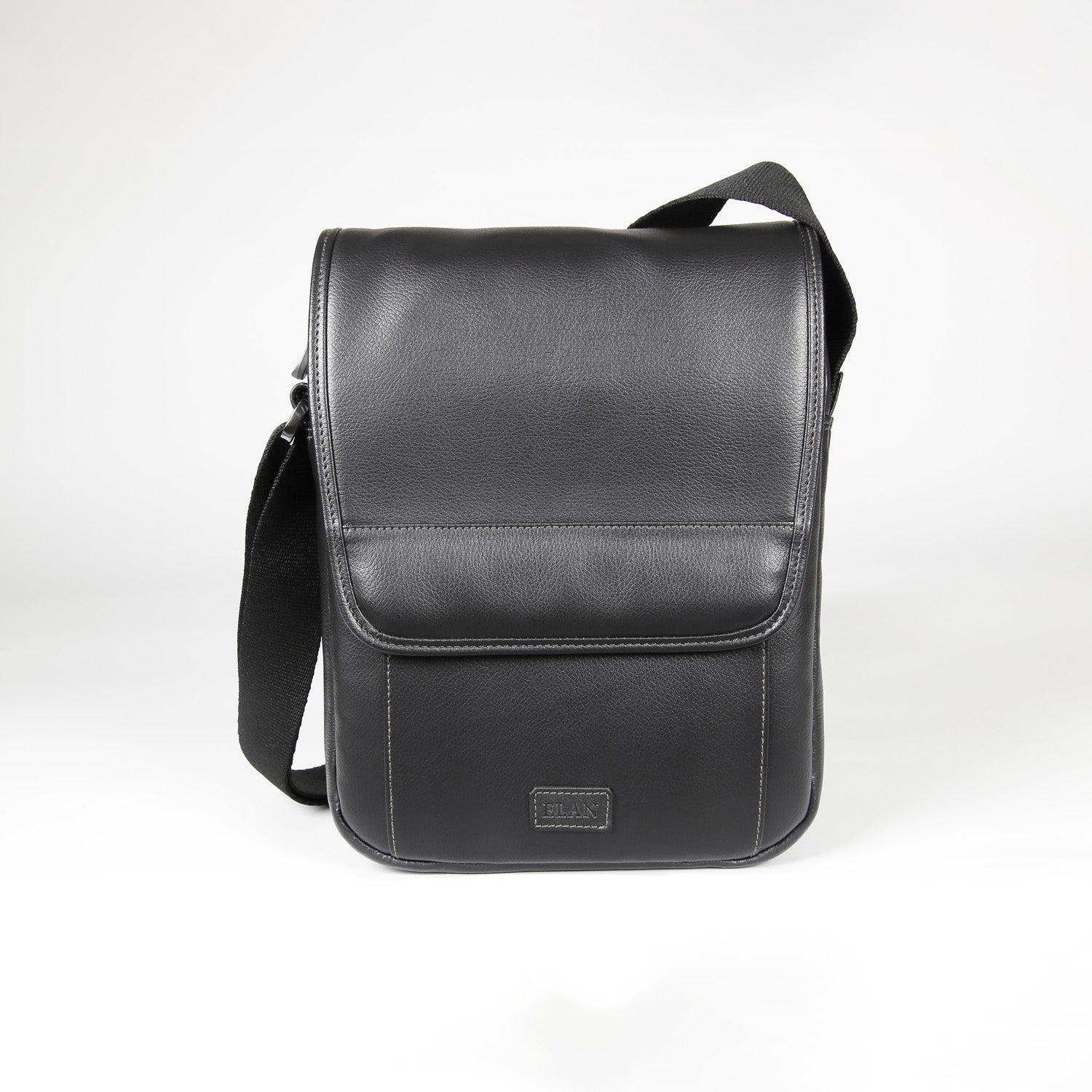 Elan Foam Shoulder Bag with Flap - Black