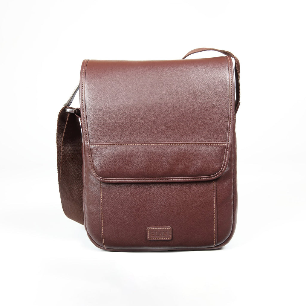 Elan Foam Shoulder Bag with Flap - Brown
