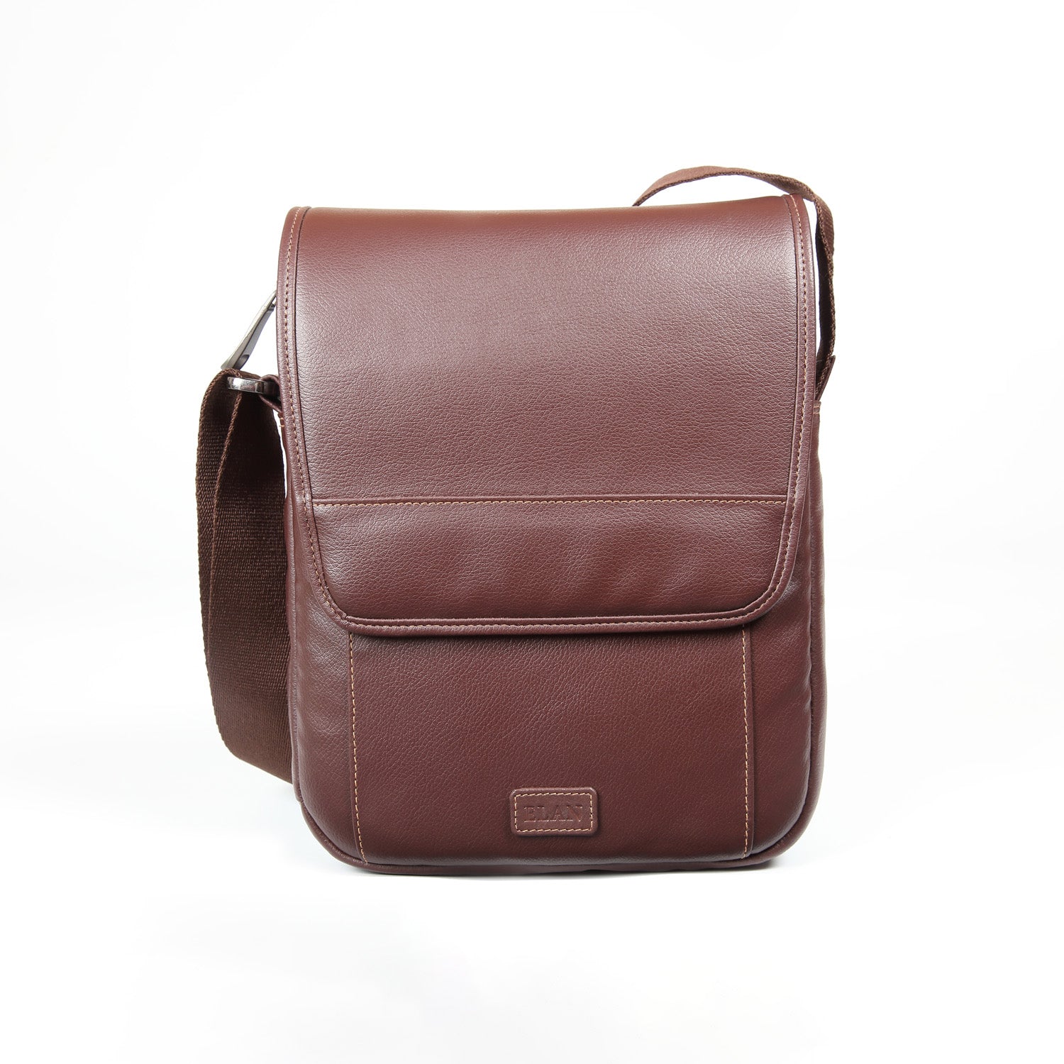 Elan Foam Shoulder Bag with Flap - Brown