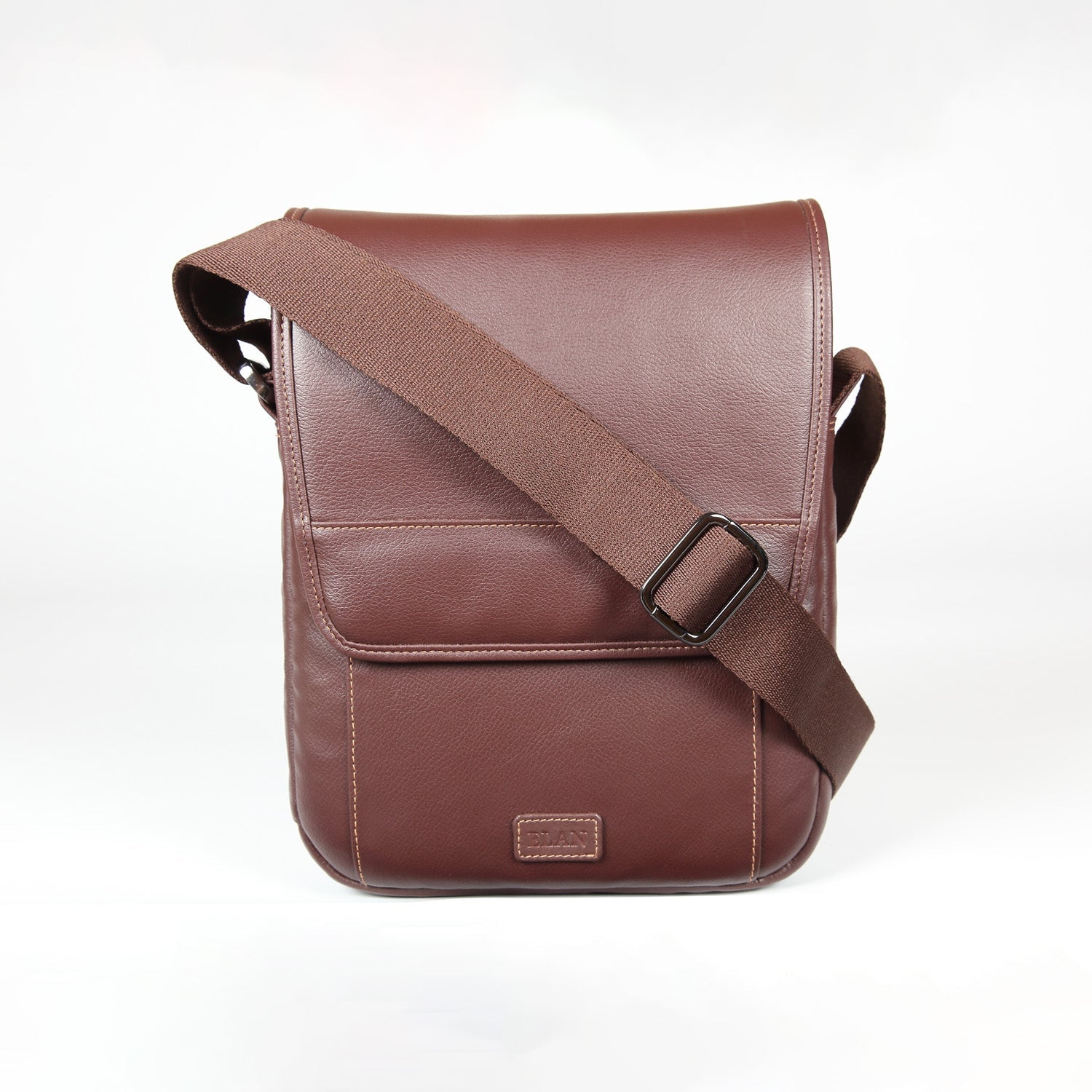 Elan Foam Shoulder Bag with Flap - Brown