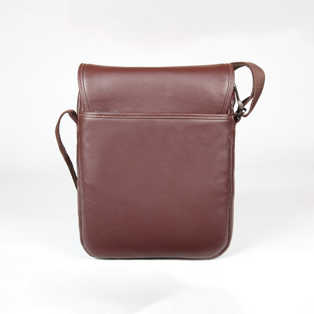Elan Foam Shoulder Bag with Flap - Brown