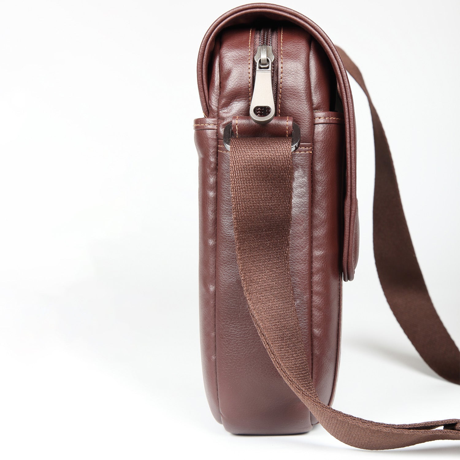 Elan Foam Shoulder Bag with Flap - Brown