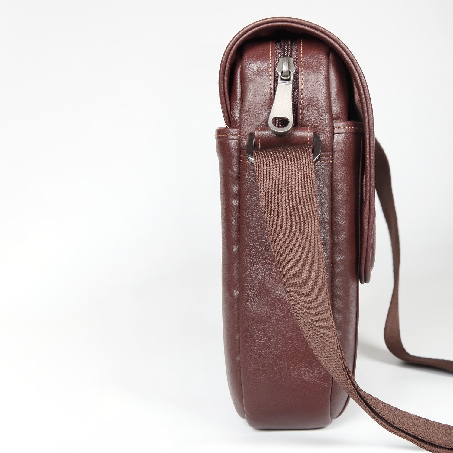 Elan Foam Shoulder Bag with Flap - Brown