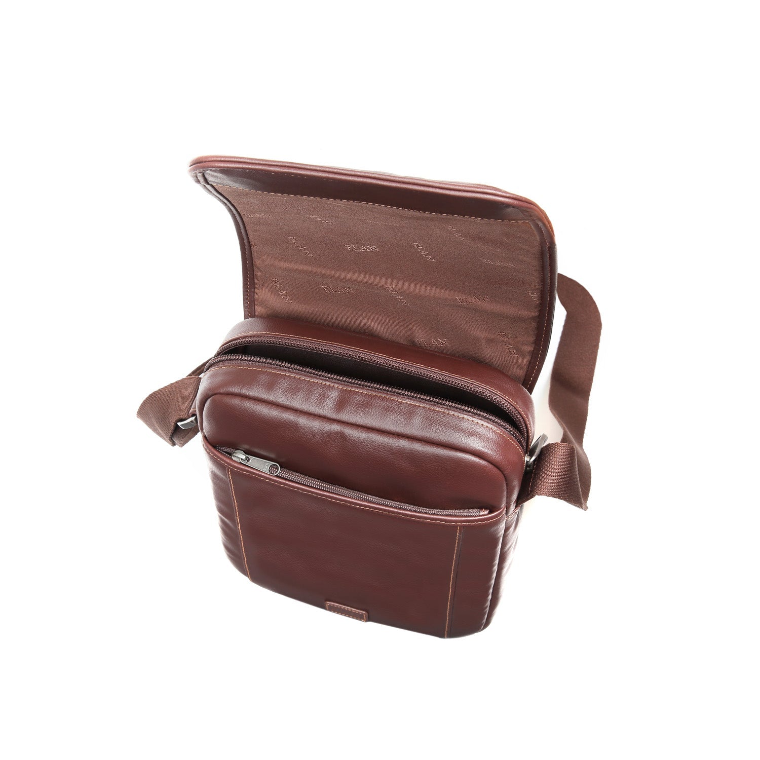 Elan Foam Shoulder Bag with Flap - Brown