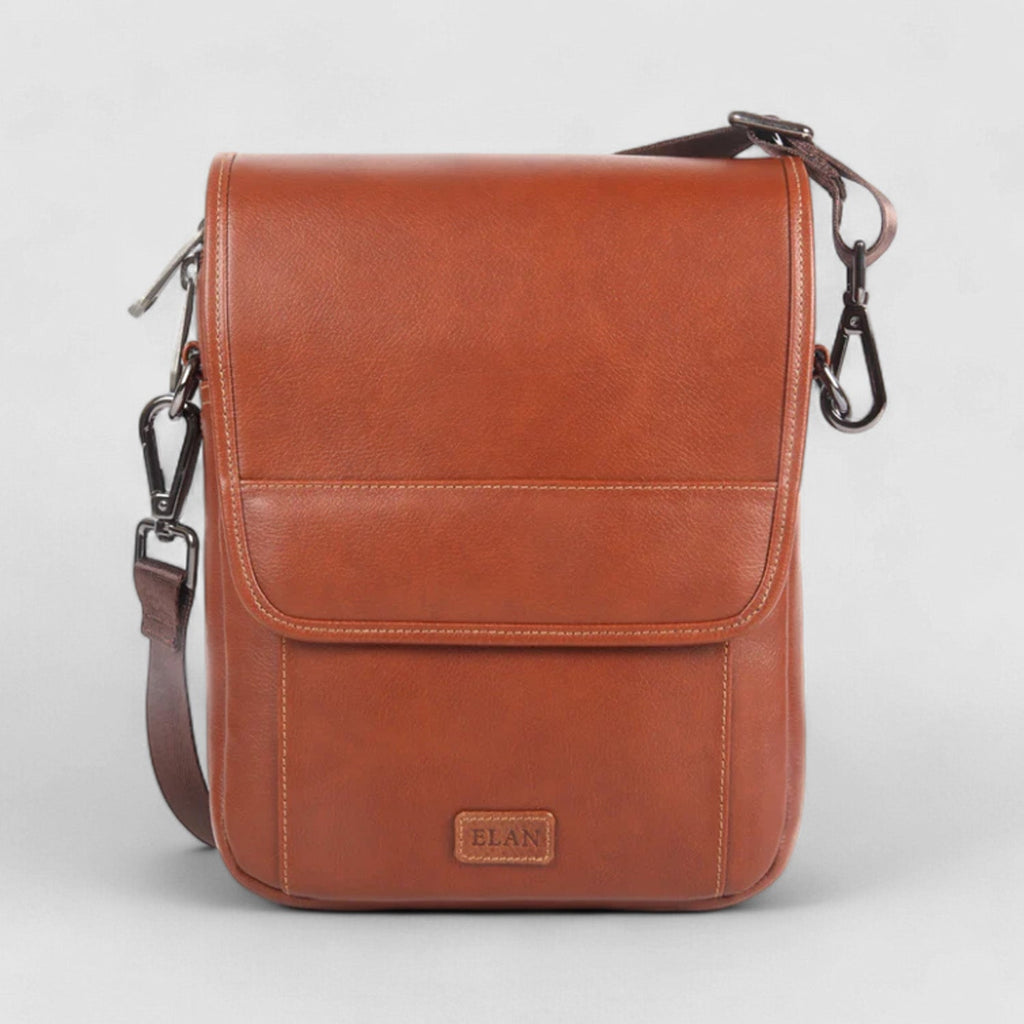 Elan Foam Shoulder Bag with Flap - Tan