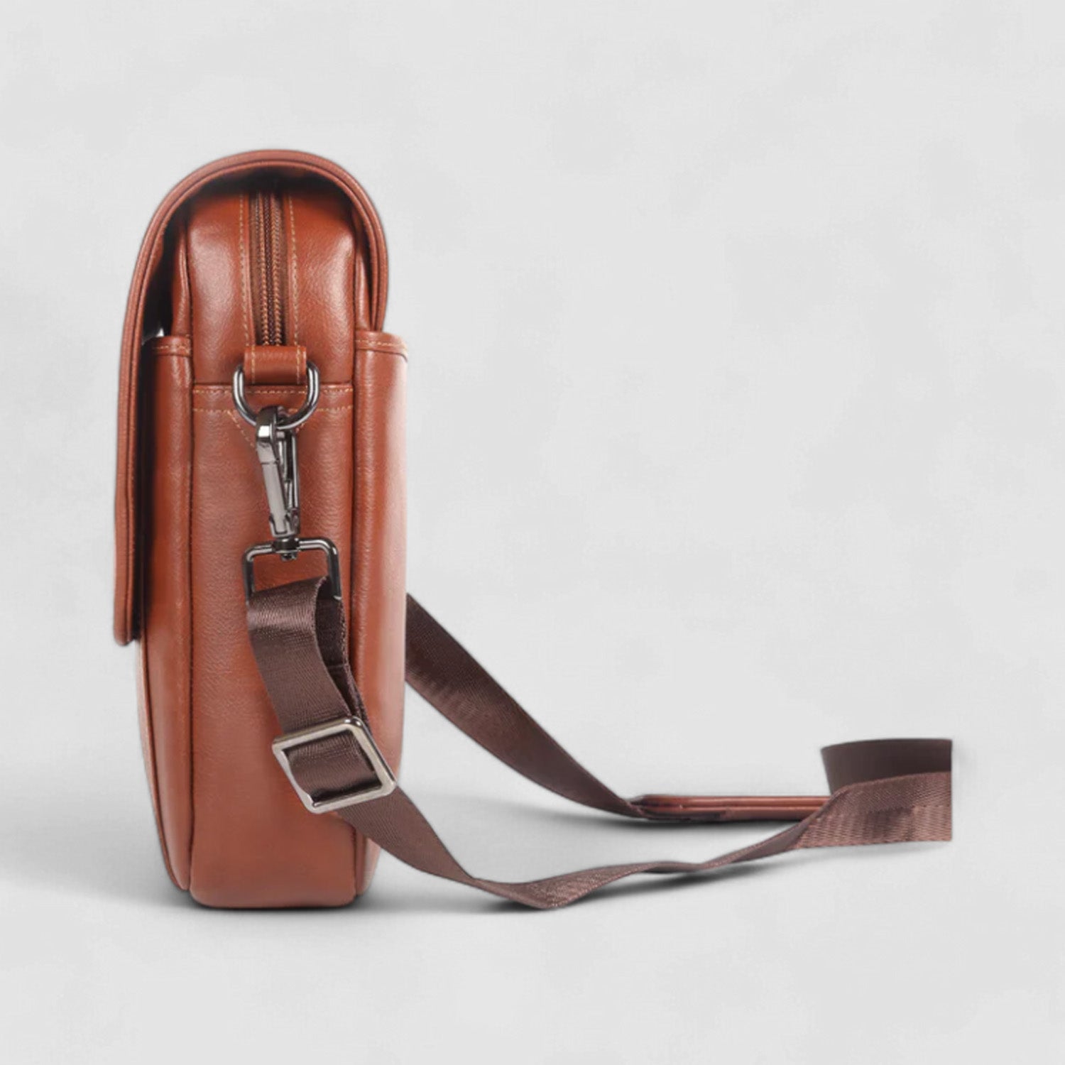 Elan Foam Shoulder Bag with Flap - Tan