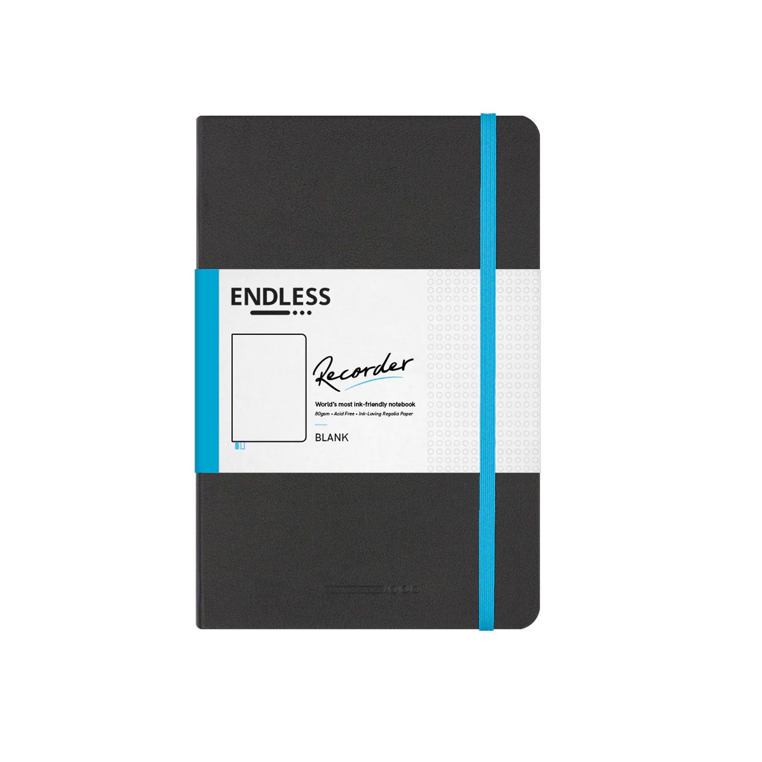 Endless Recorder Infinite Space Black Regalia Notebook - A5, Plain