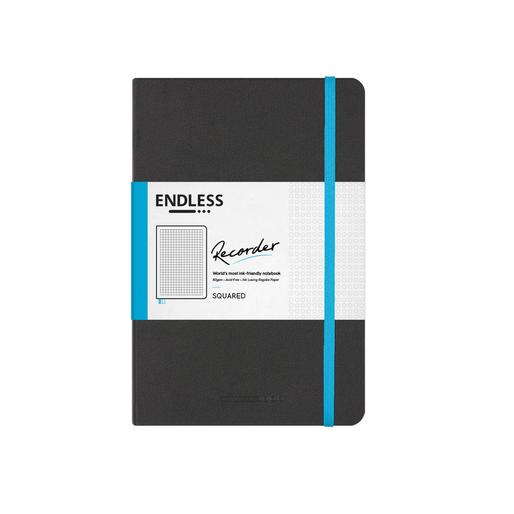 Endless Recorder Infinite Space Black Regalia Notebook - A5, Squared