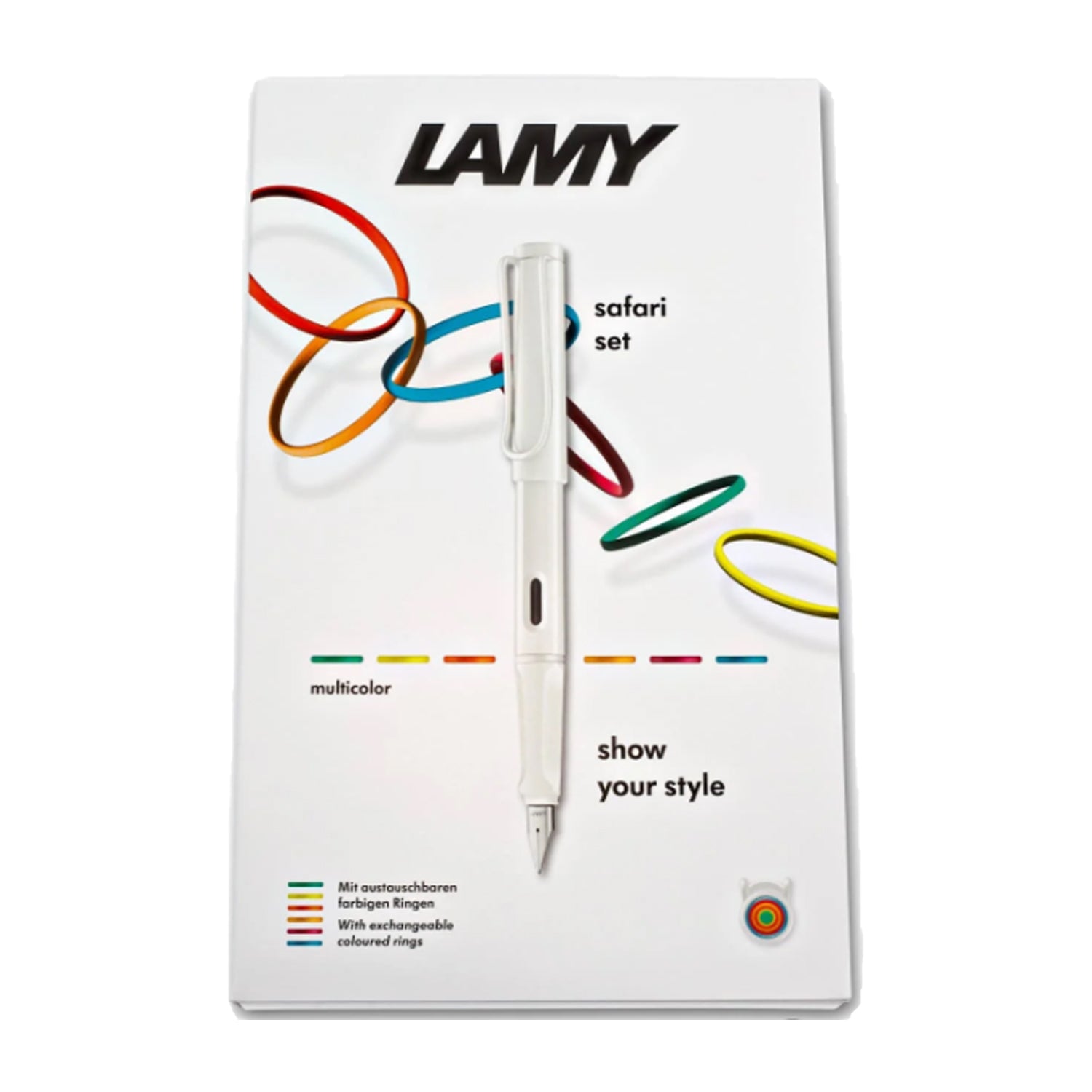 Lamy Safari Fountain Pen Multi Ring Set - All White (Special Edition)