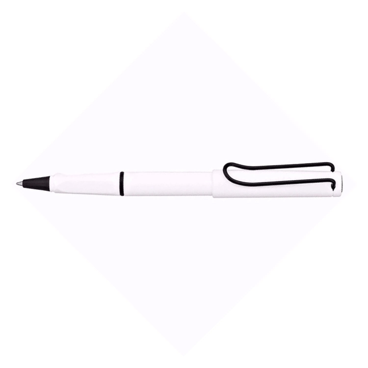Lamy Safari Roller Ball Pen - White Black (Special Edition)
