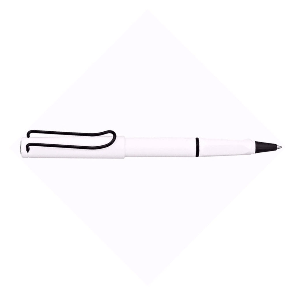 Lamy Safari Roller Ball Pen - White Black (Special Edition)