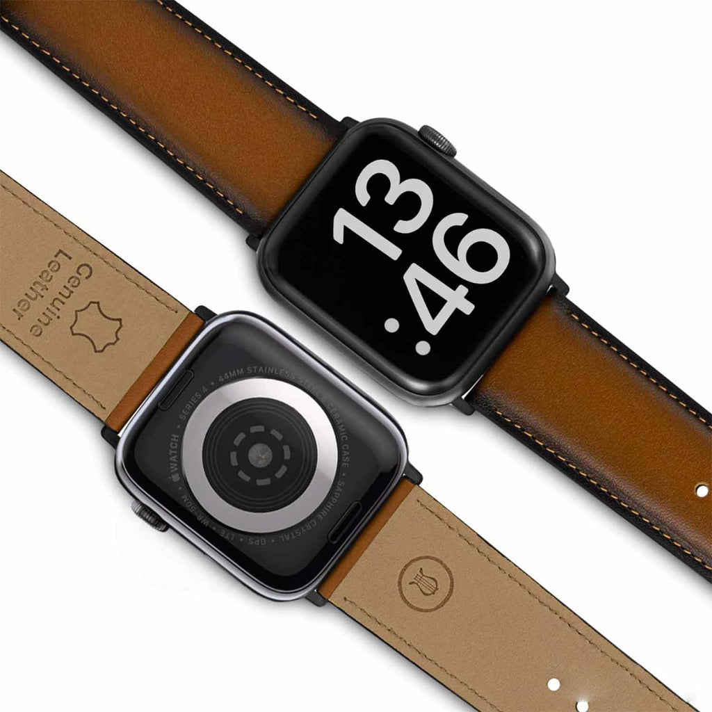 Lapis Bard Leather Apple Watch Strap, Brown