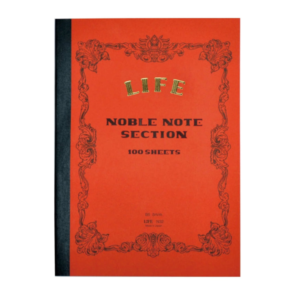 Life N32 Noble Red Notebook - B5 - Squared