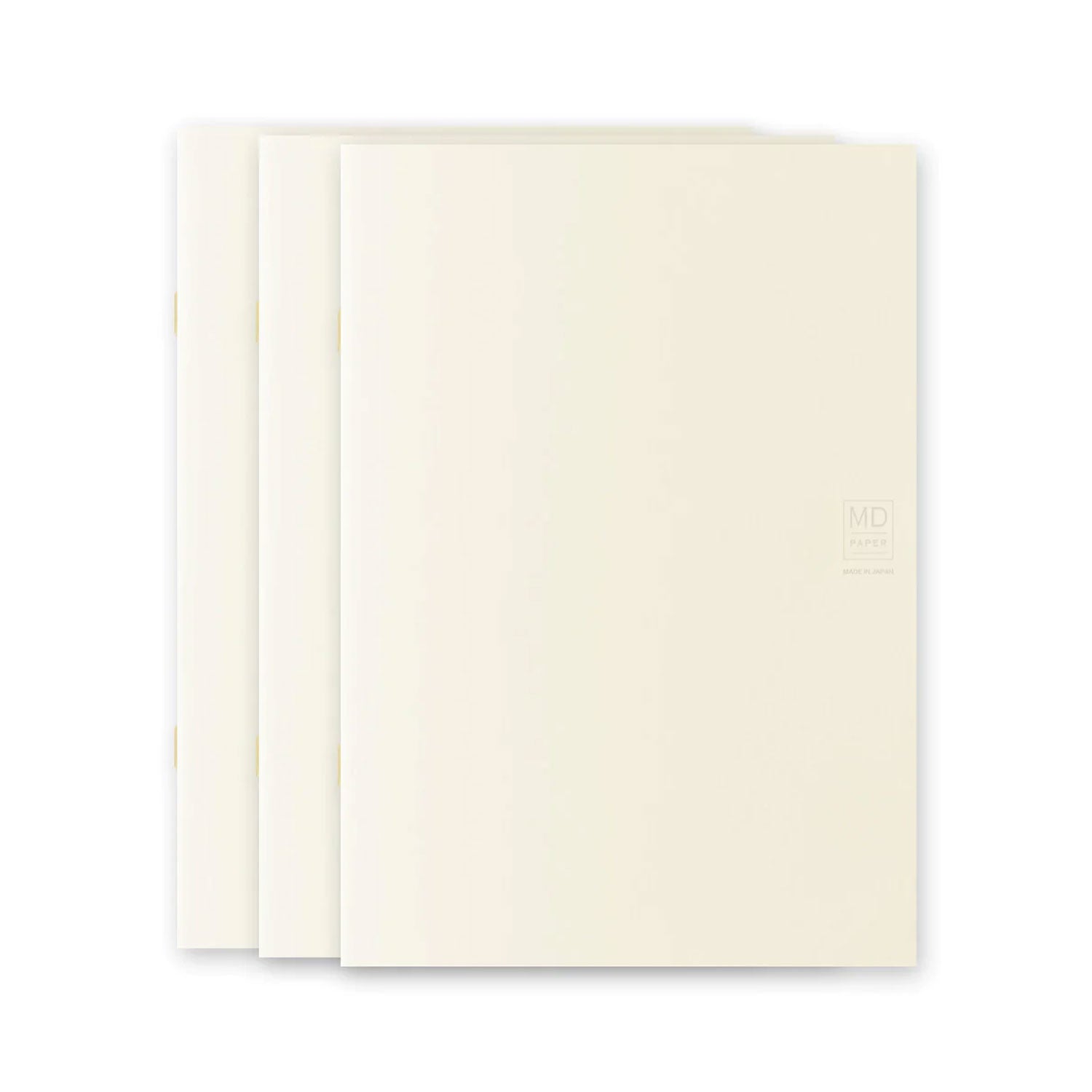 Midori MD Paper Light Ivory Pack of 3 Slim Notebook - A5, Ruled