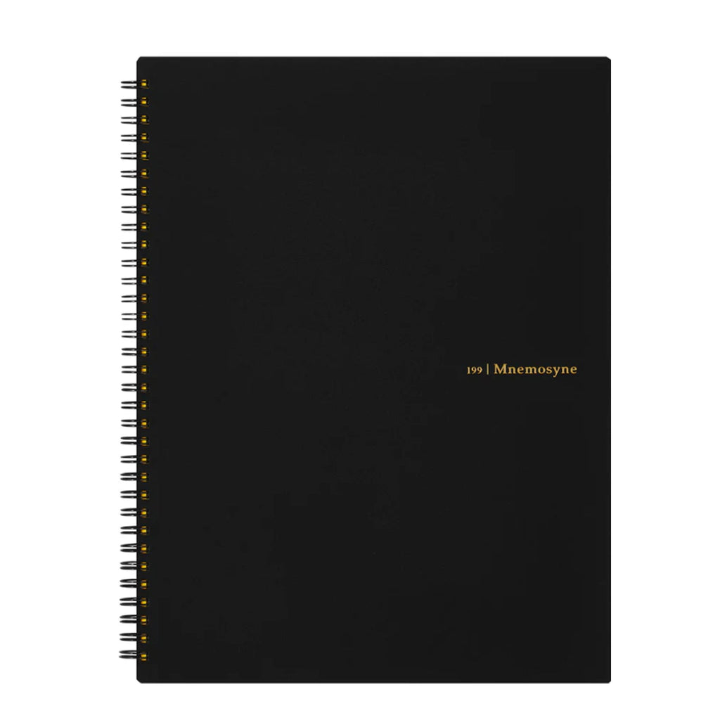 Maruman Mnemosyne N199A Spiral Black Notebook - A4 - Ruled