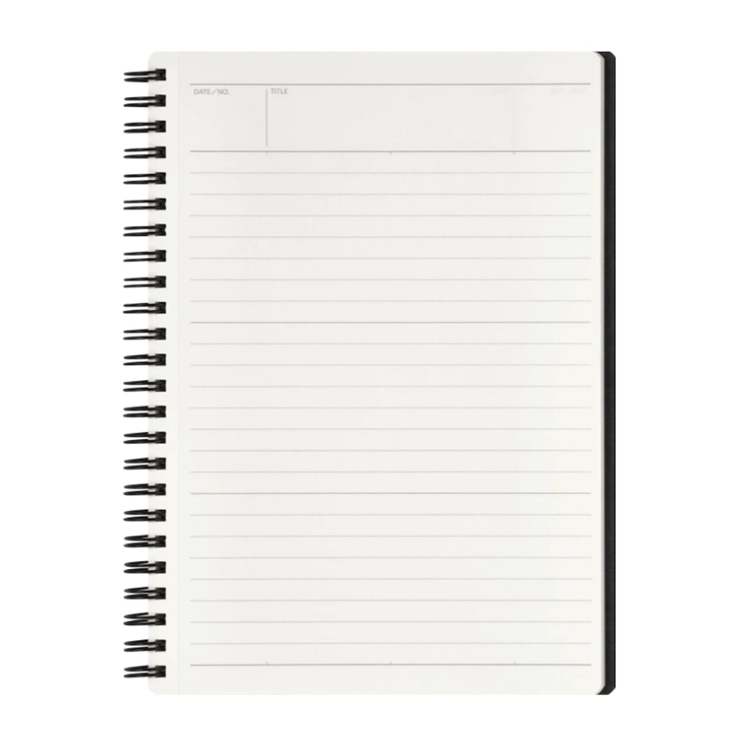 Maruman Mnemosyne N295-05 Spiral Black Notebook - A5 - Ruled