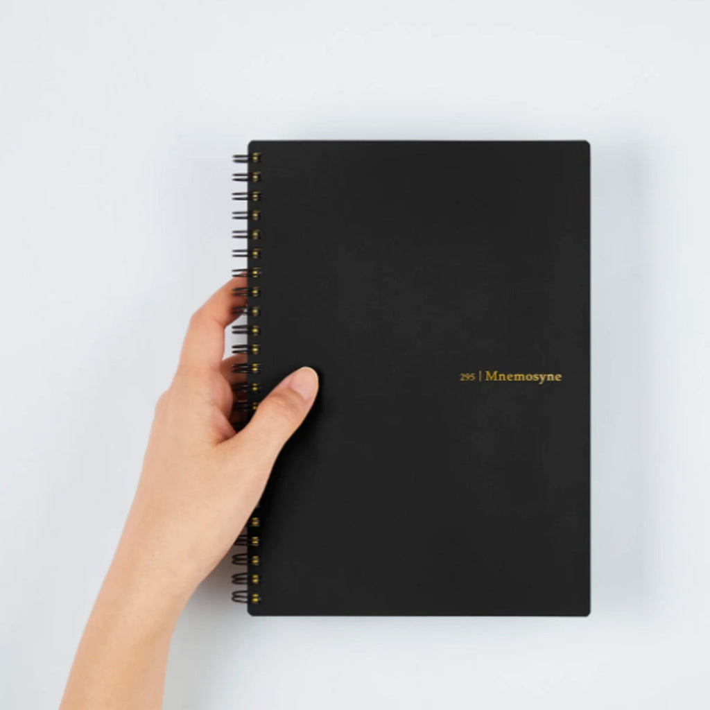 Maruman Mnemosyne N295-05 Spiral Black Notebook - A5 - Ruled
